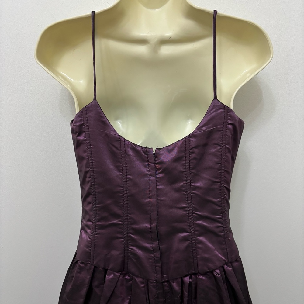 Vintage 90s Y2K Purple Corset Dress Jessica McClintock Gunne Sax Iridescent Prom - Picture 7 of 15